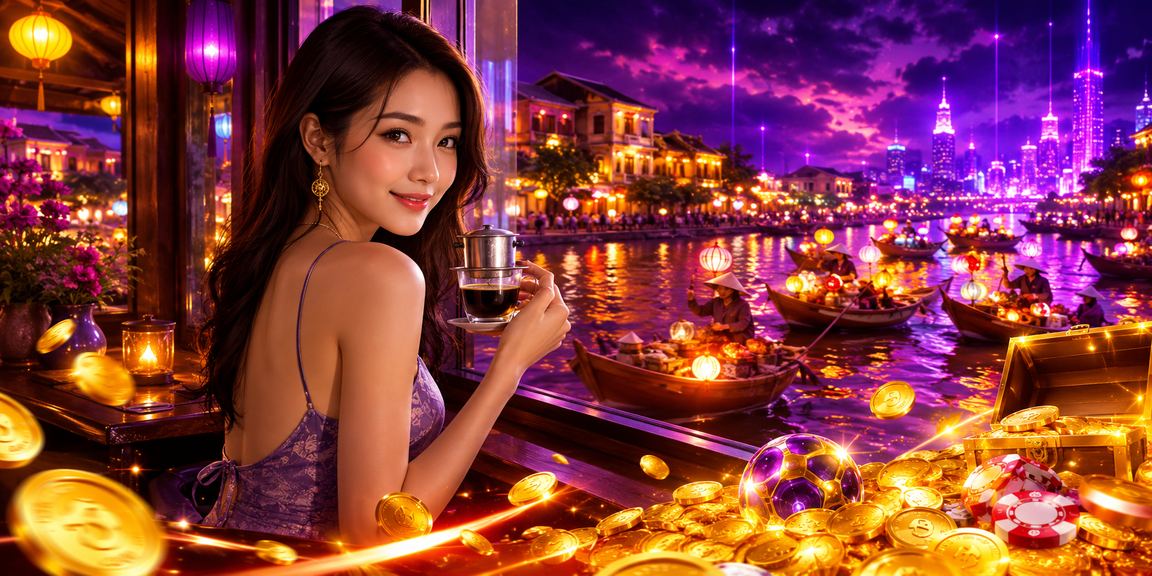 Người dùng xem kèo bóng đá tại quán cà phê Hội An trên điện thoại